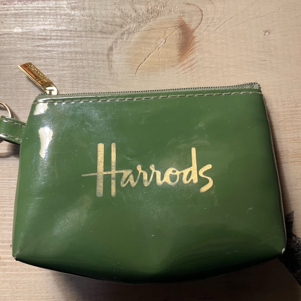 Harrods of London green coin purse